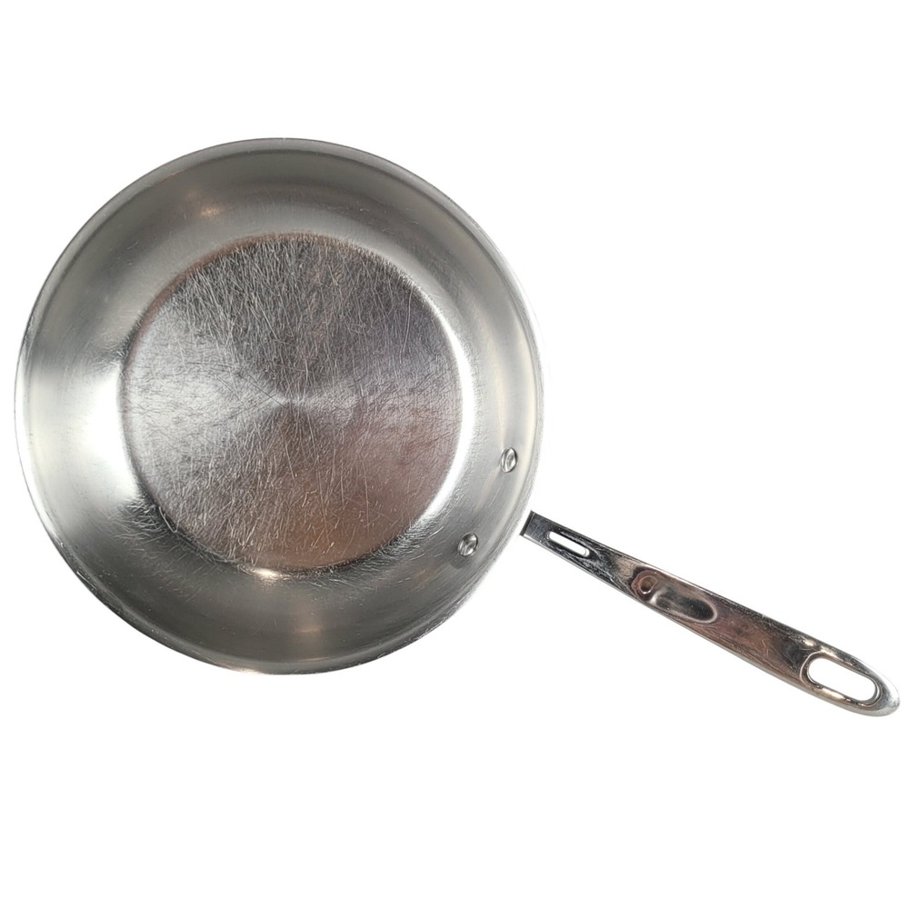 Emeril Lagasse Frying Pan 10 Inch Silver Stainless Steel Copper Core Skillet